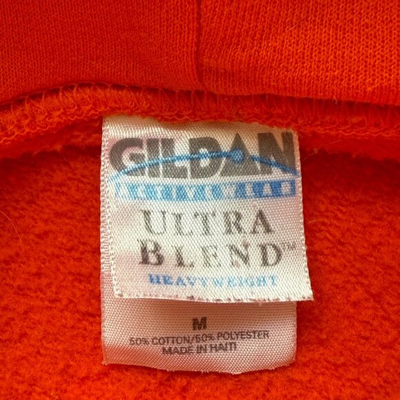 Gildan Bluffton University Orange Hoodie Medium Snoopy Peanuts Graphic Pullover - Picture 5 of 8